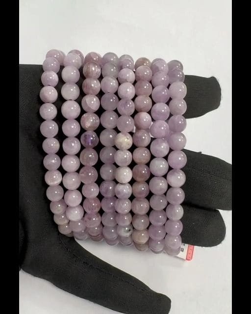 Kunzite bracelet AA beads 6-7mm