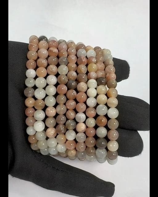 Multicolor Moonstone Bracelet A beads 5.5-6.5mm