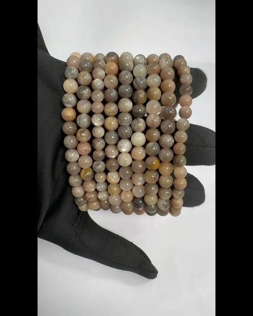 Black Moonstone Bracelet With Beads 5.7-6.7mm