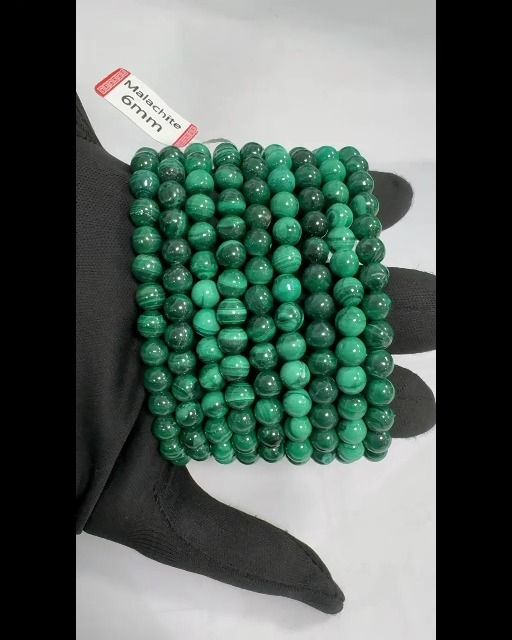 Malachite bracelet beads 6-7mm