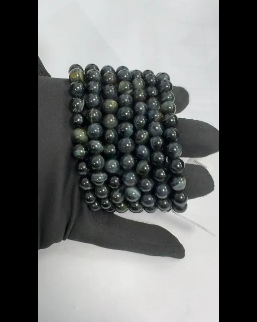 Hawk's Eye Bracelet AA beads 8-8.5mm