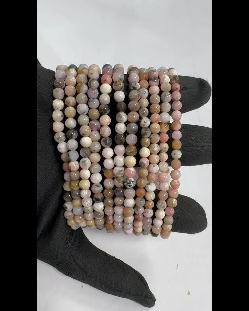 Pink Opal Bracelet 4mm beads