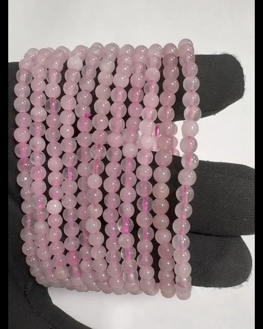 Rose Quartz A 4mm pearls bracelet