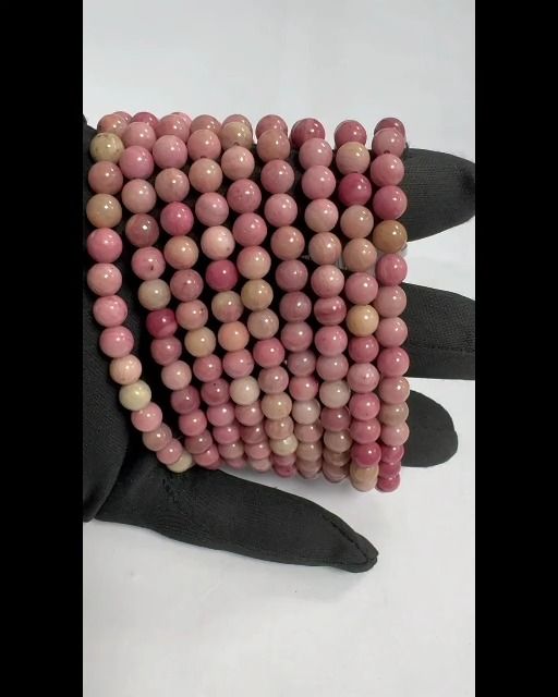 Australian Rhodonite bracelet 6mm pearls