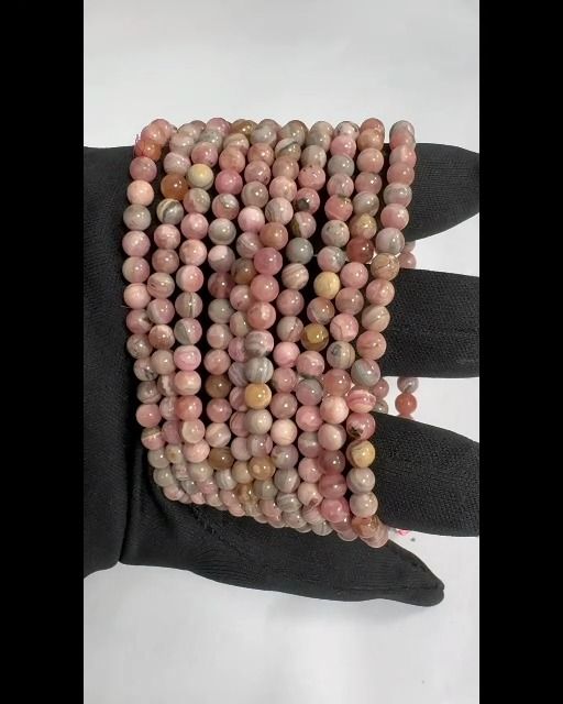 Argentine Rhodochrosite Bracelet A 4-5mm beads