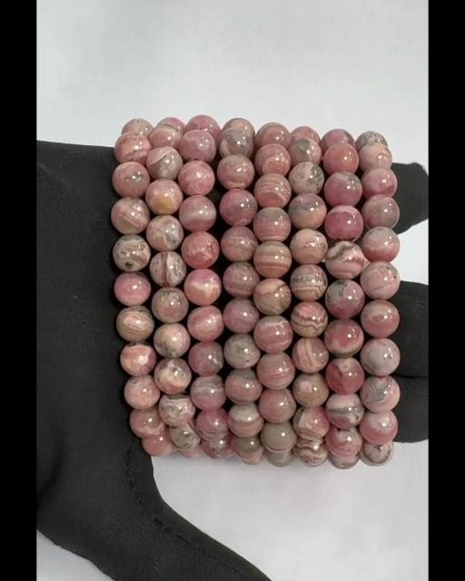 Argentine Rhodochrosite bracelet A 7.5-8.5mm beads