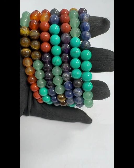 7 chakra bracelet pearls 8mm