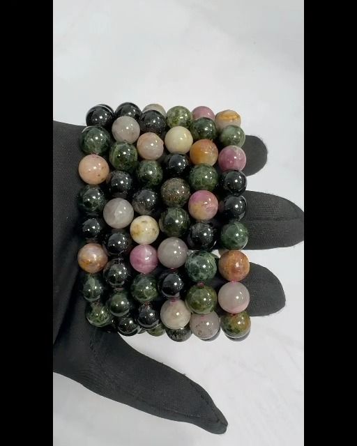 Tourmaline Bracelet Multicolor A beads 10mm