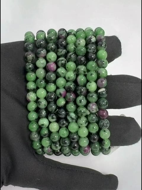 Ruby Zoisite A 6mm pearls bracelet