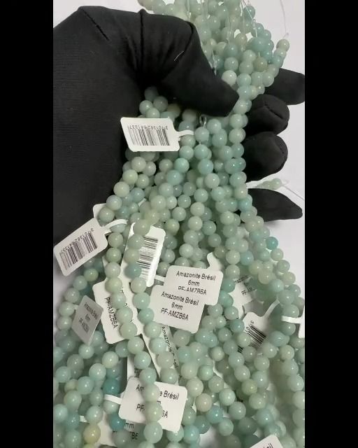 Amazonite Brazil A beads 6mm on 40cm thread