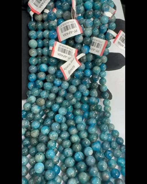 Blue Apatite A beads 8mm on a 40cm thread