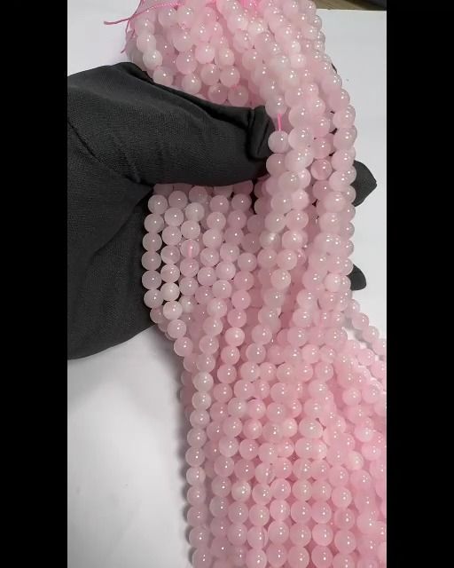 Pink Calcite AA 6mm on 40cm wire