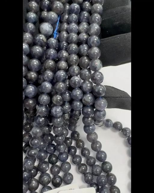 Cordierite Lolite A beads 7.5-8.5mm on 40cm thread