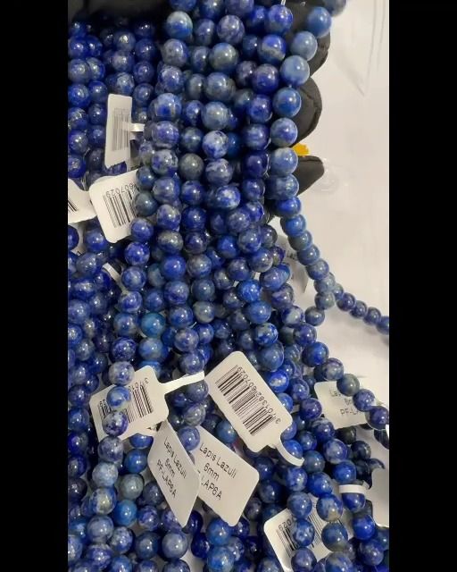 Lapis Lazuli A beads 6-7mm on 40cm wire