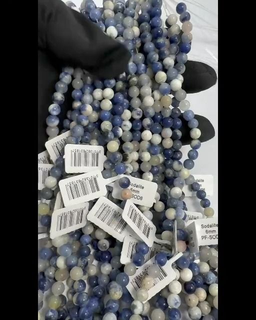 Sodalite beads 6mm on 40cm wire