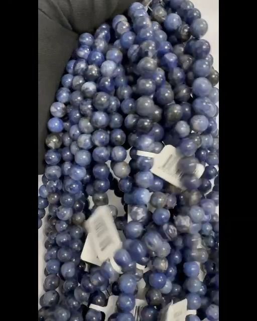 Sodalite A 8mm pearls on string