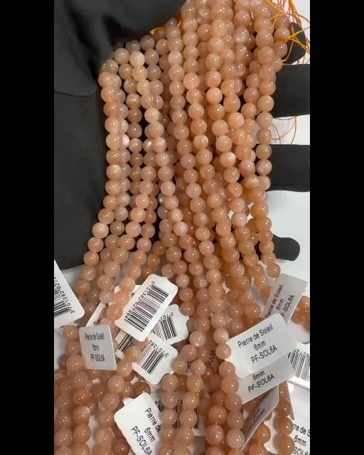 Sunstone A 6-7mm pearls on string