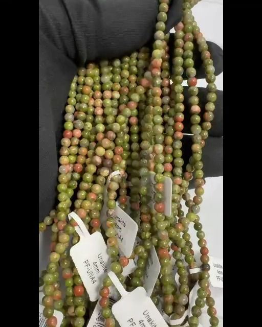 Unakite beads 4mm on a 40cm thread